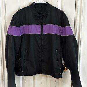 moto 90s jacket with butterfly detail on back y2k